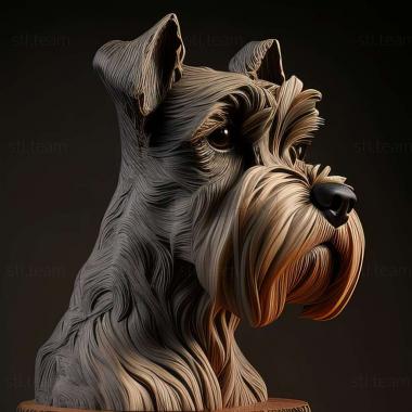 3D model Zwergschnauzer dog (STL)